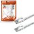 Patch Cord Cat.5E 2,5M Branco Pc-Ethu25Wh Plus Cable - Imagem 1
