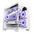 Gabinete Gamer Áquario Soul Pro 3 Fan Argb Snow Vidro Branco - Imagem 1