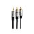 Cabo Áudio P2 Para 2 Rca Estereo Plug Metal Fitz Blindado 5M - Imagem 2