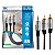Cabo Áuidio P2 Rca Fitz P2 Estereo 2 Rca Macho Plug Metal 3M - Imagem 1