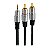 Cabo Áuidio P2 Rca Fitz P2 Estereo 2 Rca Macho Plug Metal 3M - Imagem 2