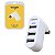 Hub USB, Bright 0335 2.0 3 Portas Usb Para Notebook Branco - Imagem 1