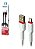 Kit 10 Cabo Micro Usb V8 Turbo 1M Performance Branco Preto - Imagem 5