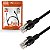 Cabo de Rede Patch Cord Plus Cable Cat.6 1,5M Preto Gigabit - Imagem 1