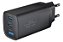 Carregador 2x Usb-C 1x Usb 65w Gan Cm-6553 Maketech Preto - Imagem 1