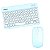 Teclado Mouse Bluetooth Slim Compatível Samsung Tablet Azul - Imagem 1