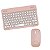 Teclado Mouse Bluetooth Slim Compatível Samsung Tablet Rosa - Imagem 1