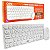 Kit Teclado E Mouse Sem Fio Branco Retro Oex Slim Pop Silent - Imagem 1