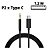 Cabo Auxiliar de Audio Stereo P2 Para Usb C 1,20M Preto - Imagem 3