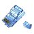 Kit 20 Conectores RJ45 Cat5e GTS FastTrack Azul 100/1000Mbps - Imagem 3