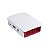 Case Protetora Plástico P/ Raspberry Pi3B Branco e Vermelho - Imagem 3