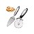 Kit Cortador Espátula Para Pizza 2 Pç Inox Doce Cozinha Mor - Imagem 2