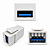 Keystone USB 3.0 180° Emenda Pass Through P/ Painel Espelho - Imagem 1