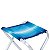 Banquinho Banqueta Dobrável Alumínio Pesca Camping Mor Azul - Imagem 3