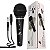 Microfone Dinâmico Para Karaoke Com Fio 3m Caixa De Som P10 - Imagem 1