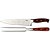 Kit Churrasco Faca Chef 8 Garfo Aço Inox Cabo Madeira  2 Pçs - Imagem 2