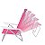Cadeira Praia Reclinável 120kg Sumer Fashion Rosa Novidade - Imagem 2