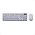 Kit Teclado e Mouse Slim Sem Fio Wireless Branco Brazil Pc - Imagem 3