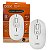 Mouse Óptico Sem Fio Recarregável Oex Ms606 Retro Branco - Imagem 1