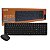 Kit Mouse e Teclado Sem Fio Work Oex 1200dpi Preto - Imagem 1