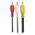 Cabo De Vídeo 3 Rca x 3 Rca Pix Com Coaxial Central 3 Metros - Imagem 4