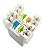 Kit 50 Keystone Seclan Rj45 Femea IDC Cat6 Fluke Rohs Branco - Imagem 4