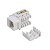 Kit 5 Keystone Rj45 Femea Cat5E 90 Graus T568A/B Pluscable - Imagem 3