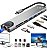 Hub Adaptador Usb Tipo C 8 em 1 Hdmi Rede USB Leitor Cartões - Imagem 1