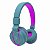 Fone De Ouvido Teen Fluor Hs107 Oex - Turquesa E Rosa - Imagem 1