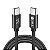 Cabo De Carregamento Dados 1hora Usb C Macho 3a 2m Preto - Imagem 1