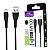 Cabo Micro USB CA-127A Emborrachado 1m Preto Maketech - Imagem 1