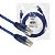 Cabo De Rede Patch Cord Cat.6 0,50M Azul Gigabit Plus Cable - Imagem 1