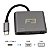 Cabo Adaptador 2 Em 1 Usb C 3.1 Type-C Para Hdmi 4K e Vga - Imagem 6