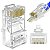 Kit 1000 Conector Cabo Rede EzRj45 Vazado Passagem Cat5e/6 - Imagem 3