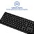 Teclado Com Fio USB Teclas Multimídia Cabo 1.80m Multi TC606 - Imagem 4