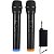 Kit 2 Microfones Profissionais Sem Fio Preto XC-MIC-W-19 - Imagem 2