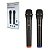 Kit 2 Microfones Profissionais Sem Fio Preto XC-MIC-W-19 - Imagem 3