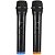 Kit 2 Microfones Profissionais Sem Fio Preto XC-MIC-W-19 - Imagem 1