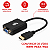 Adaptador Conversor HDMI Para VGA 20cm Com Áudio P2 Pix - Imagem 2