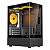 Gabinete Gamer Nuker V2 Pro Preto Bluecase 3 Coolers Ambar - Imagem 1