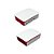 Case Oficial Para Raspberry Pi 4B Branco Vermelho Plastico - Imagem 4