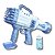Pistola Bazuca De Bolha Giratoria 32 Furos Brq-Arm-25 Azul - Imagem 1