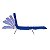 Cadeira Espreguiçadeira Textilene Azul Marinho 100Kg 1,82m - Imagem 5
