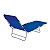 Cadeira Espreguiçadeira Textilene Azul Marinho 100Kg 1,82m - Imagem 4