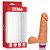 Prótese Maciça com Vibro e Escroto Dildo Pele 16,5 x 4cm - ADAO21N - Imagem 1