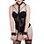 Kit Bondage Algema para Pulso e Pescoço Preto - 6903 - Imagem 1
