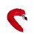 Plug Anal Cromado Rabo de Raposa Vermelho Medio 40cm - 6718 - Imagem 2