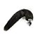 Plug Anal Cromado Rabo de Raposa Preto Pequeno 40cm - 5863 - Imagem 4