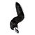 Plug Anal Cromado Rabo de Raposa Preto Pequeno 40cm - 5863 - Imagem 2