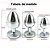 Plug Anal Metal Pedra Formato Coração Cromado Medio - 5848 - Imagem 2